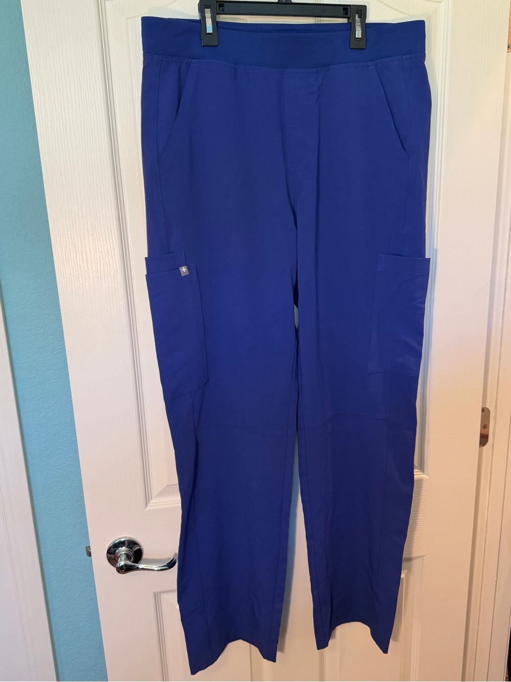 Figs Men's Royal Blue Axim Cargo Scrub Pants